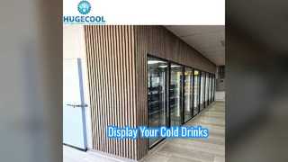 ビールや飲み物用のスーパーマーケットのディスプレイクーラー