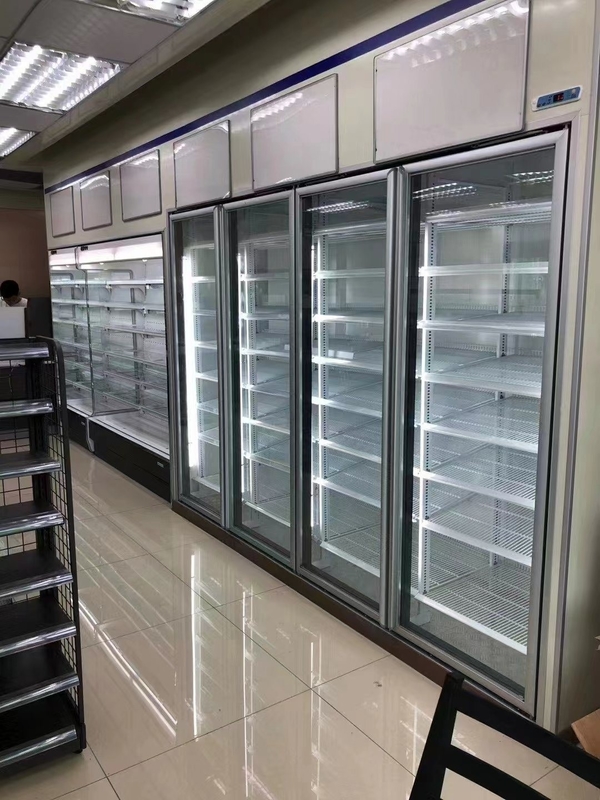 Scroll Compressor Walkin Freezer Commercial Glass Door Freezer with -0.4f Temperature