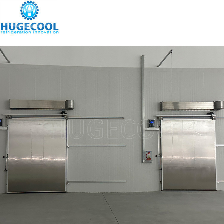 2*2.5m Walk in Cooler Manual Sliding Door with Ramp and Safety Device Escape Lock